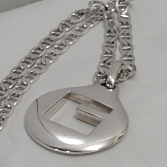 Gucci Square G Cut Out Sterling Silver Nickel - Picture 5 of 12